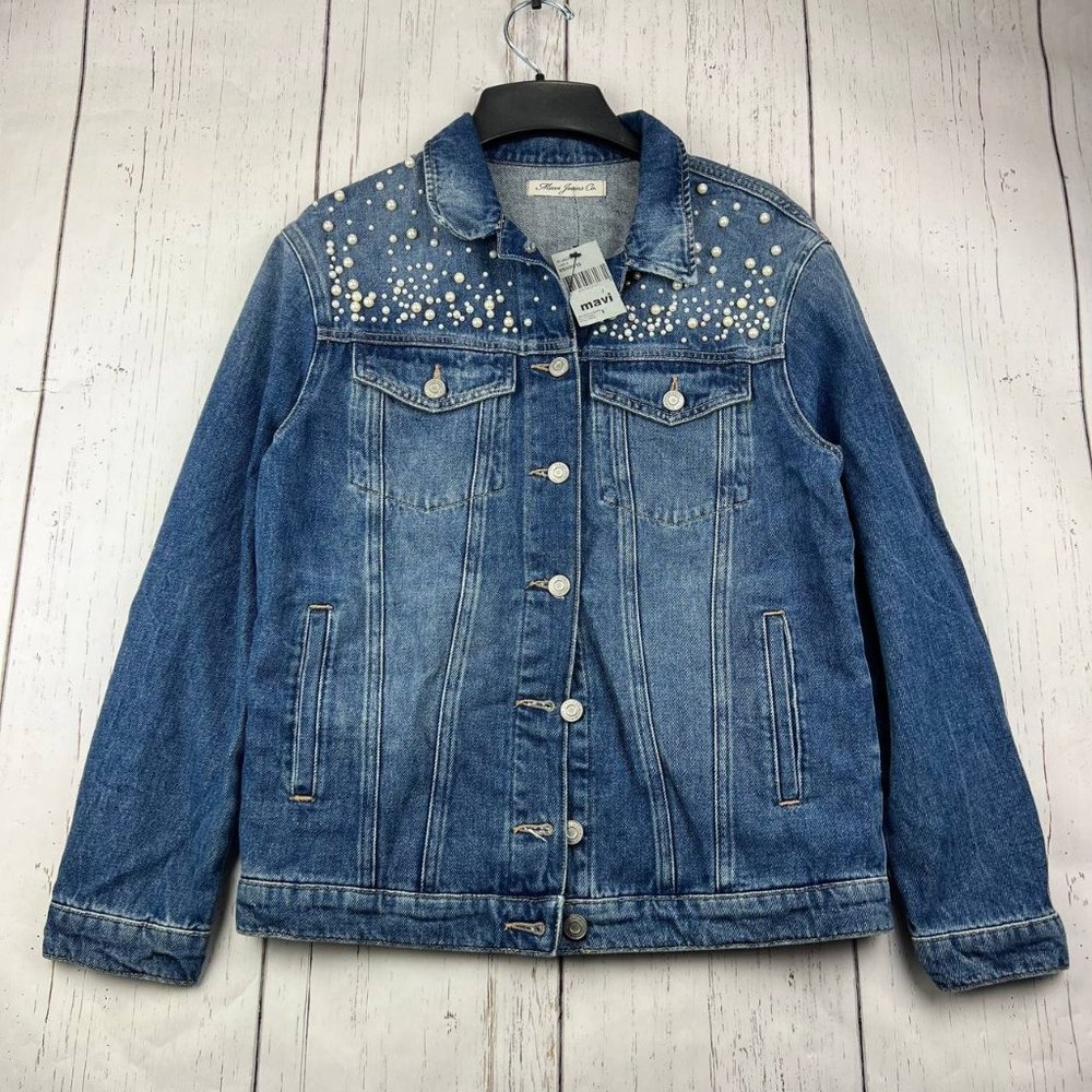 Mavi Small Classic Fit Stretchable Denim Jeans Jacket Blue Women New